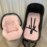 Conjunto Capa para Carrinho + Bebê Conforto Linho Rosê