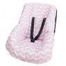 Capa para Bebê Conforto Ajustável Soho Chevron Rosa