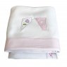 Cobertor Soft para Bebê 02 Peças Patchwork Rosa