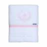 Cobertor Soft para Bebê Bordado Inglês e Bordado Versailles Rosa