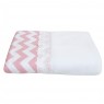 Cobertor Soft para Bebê Soho Chevron Rosa