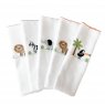 Conjunto 5 Fraldas para Bebê Cremer Luxo Bordado Felice Safari