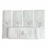 Conjunto 5 Fraldas para Bebê Cremer Luxo Premiere Branco