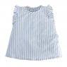 Conjunto Batinha Curto para Bebê 2 Peças P Listrado Azul