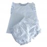 Conjunto Batinha Curto para Bebê 2 Peças P Listrado Azul