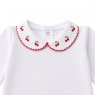 Conjunto Clássico 2 Peças para Bebê Fio Egípcio Cerejinhas Branco - Tamanho Único