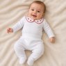 Conjunto Clássico 2 Peças para Bebê Fio Egípcio Cerejinhas Branco - Tamanho Único