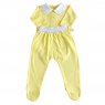 Conjunto Clássico 2 Peças para Bebê Gola Piquê Pontilhado Amarelo - Tamanho Único