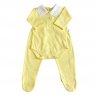 Conjunto Clássico 2 Peças para Bebê Gola Piquê Pontilhado Amarelo - Tamanho Único