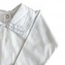 Conjunto Clássico 2 Peças para Bebê Gola Piquet Branco/Pontilhado Azul - Tamanho Único