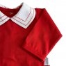 Conjunto Clássico 2 Peças para Bebê Gola Piquê Pontilhado Vermelho - Tamanho Único