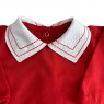 Conjunto Clássico 2 Peças para Bebê Gola Piquê Pontilhado Vermelho - Tamanho Único