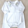 Conjunto Clássico 2 Peças Fio Egipcio Gola Primavera Branco-Tamanho Único