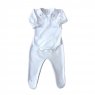 Conjunto Clássico 2 Peças Fio Egipcio Gola Primavera Branco-Tamanho Único