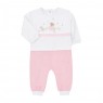 Conjunto Pagão 3 Peças Bordado Bailarina Rosa - Tamanho Único