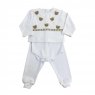 Conjunto Pagão para Bebê 3 Peças Algodão Egípcio Bordado Mini Ursinhos - Tamanho Único