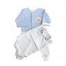 Conjunto Pagão 3 Peças Algodão Egípcio Xadrez Azul Ursinho