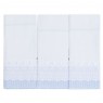 Conjunto 3 Fraldas para Bebê Cremer Luxo Bordado Inglês Listrado Azul