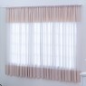 Cortina para Quarto de Bebê Percal Barrado Estampado Lollipop Percal Bege com Renda