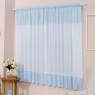 Cortina para Quarto de Bebê Percal Barrado Estampado Lollipop Coroinha Azul
