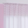 Cortina para Quarto de Bebê Percal Barrado Estampado Lollipop Floral Rosa Animaizinhos