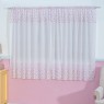 Cortina para Quarto de Bebê Percal Barrado Estampado Lollipop Floral Rosa Animaizinhos