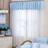 Cortina para Quarto de Bebê com Argolas London Azul