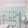 Cortina para Quarto de Bebê Prega Laço Bordado Inglês Mint