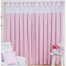 Cortina para Quarto de Bebê Prega Laço Bordado Inglês Sophie Rosa