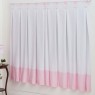 Cortina para Quarto de Bebê com Lapelas Pique Versailles Rosa