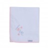 Cueiro Aflanelado para Bebê Bordado Love Flowers Creme/Rosa