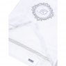Duo Toalha de Banho para Bebê Felpuda e Fralda Personalizada Marseille Branco / Cinza