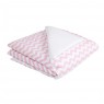 Edredom de Berço Estampa Dupla Face e Duvet Soho Chevron Rosa