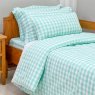 Edredom Duvet Solteiro com Zíper 2,20 x 1,43 - Vichy Verde Mint