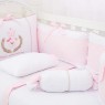 Kit Enxoval de Berço Chegou uma Princesa Rosa 5 Peças