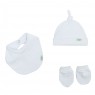 Gift Set para Bebê Damask Branco 7 Peças - Tamanho Único