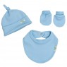 Gift Set para Bebê Teddy Bear Azul 7 Peças Percal 180 Fios - Tamanho Ú