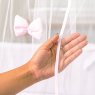 Mosquiteiro para Berço Varal Inteiro Lacinho Rosa