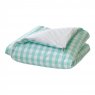 Edredom de Mini Cama Dupla Face e Duvet Estampa Vichy Verde Mint