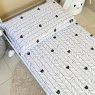 Lençol para Mini Cama 2 Peças Estampado Aisha Preto  - Lençol c/ Elástico e Fronha