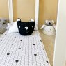 Lençol para Mini Cama 2 Peças Estampado Aisha Preto  - Lençol c/ Elástico e Fronha