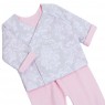 Kimono Maternidade para Bebê 3 Peças Venetia Cinza/Rosa - Tamanho Único