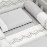 Kit de Berço Rolinho 7 Peças Firenze Branco/Cinza