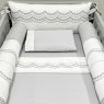 Kit de Berço Rolinho 7 Peças Firenze Branco/Cinza