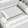 Kit de Berço Rolinho 7 Peças Firenze Branco/Cinza