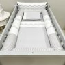 Kit de Berço Rolinho 7 Peças Firenze Branco/Cinza