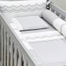 Kit de Berço Rolinho 7 Peças Firenze Branco/Cinza