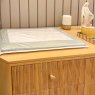 Kit Enxoval de Berço Glamour Chambray Mesclado Verde 9 Peças