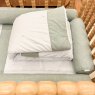 Kit Enxoval de Berço Nervurado 9 Peças Cabeceira e Rolos Laterais Glamour Chambray Mesclado Verde