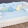 Kit Cama Babá 7 peças com Saia Lollipop II Classic Pérola Azul